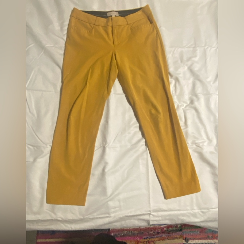 Banana Republic Mustard Straight Leg Pants